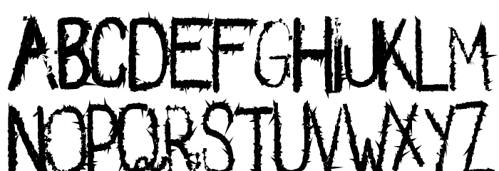 Spikes-Regular Font LOWERCASE