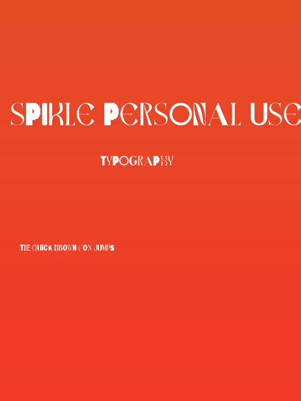 Spikle Personal Use Only Poster
