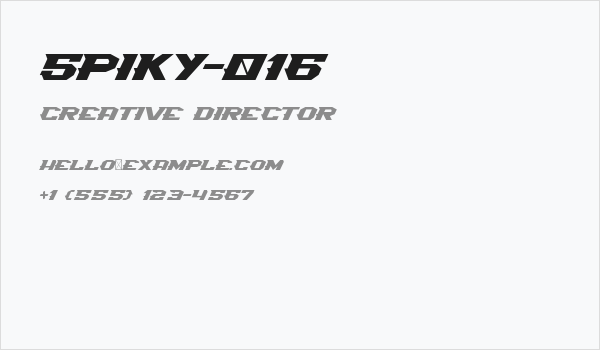 Spiky-016 Business Card