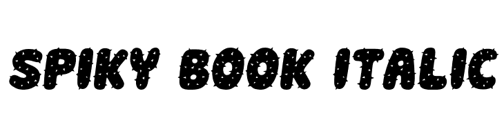 Spiky Book Italic  Fuentes Gratis Descargar