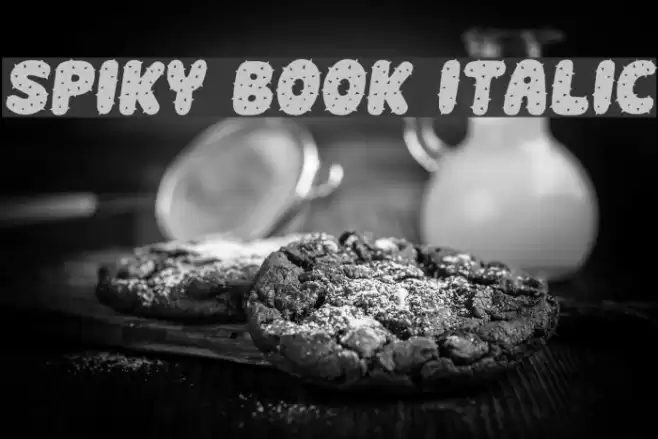 Spiky Book Italic Font examples