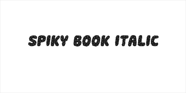 Spiky Book Italic Logo