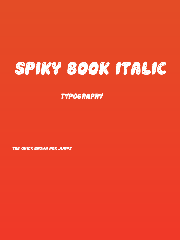Spiky Book Italic Poster