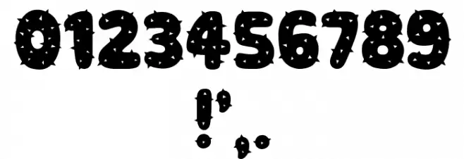 Spiky Book Regular Font OTHER CHARS