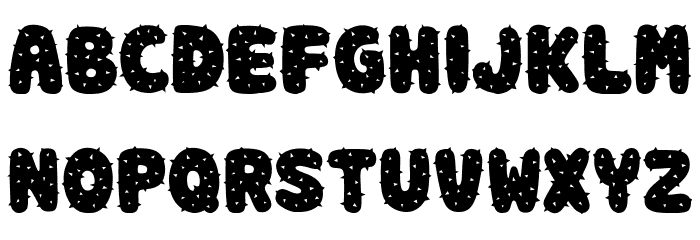 Spiky Book Regular Font LOWERCASE