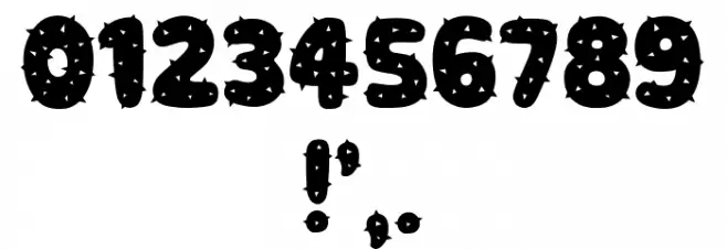 Spiky Book Regular Font OTHER CHARS