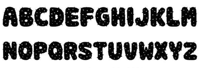 Spiky Book Regular Schriftart Groß