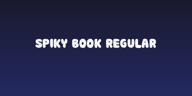 Spiky Book Regular Social Header