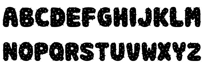 Spiky Book Regular Font LOWERCASE