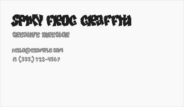 Spiky Frog Graffiti Business Card