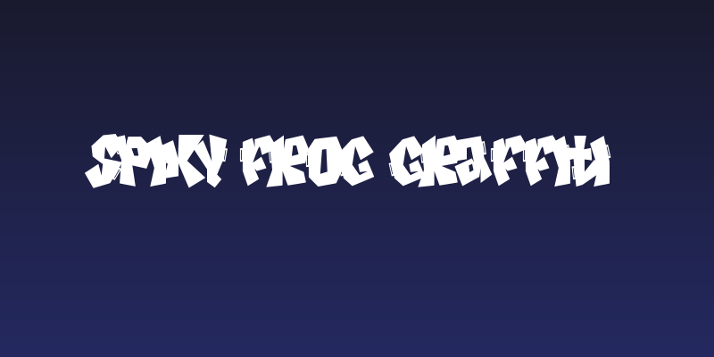 Spiky Frog Graffiti Social Header