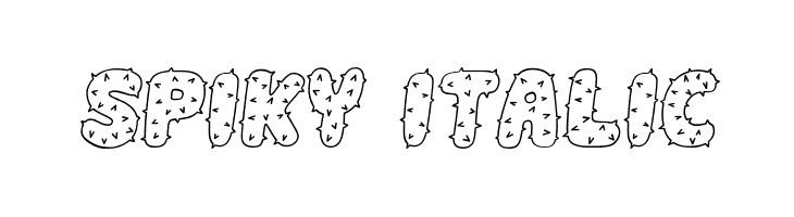 Spiky Italic  नि: शुल्क फ़ॉन्ट्स डाउनलोड