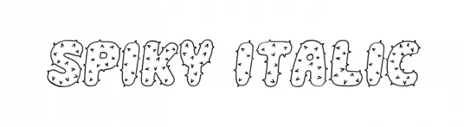 Spiky Italic  baixar fontes gratis