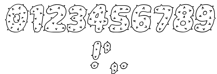 Spiky Italic Font OTHER CHARS