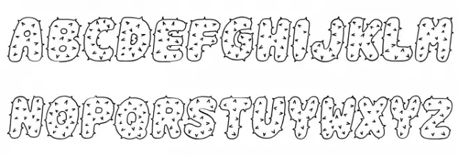 Spiky Italic Polices MAJUSCULES