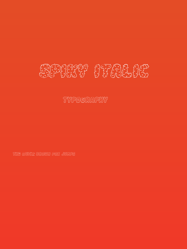 Spiky Italic Poster