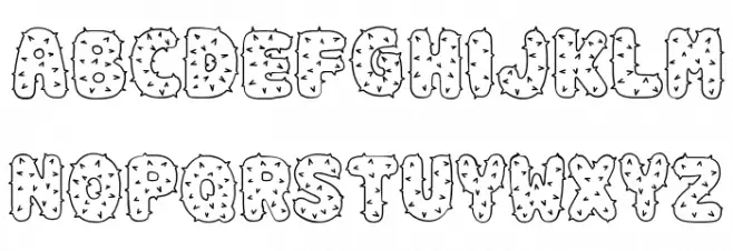 Spiky Regular Schriftart Groß