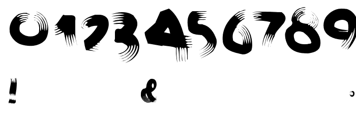 SpikyBrush Font OTHER CHARS