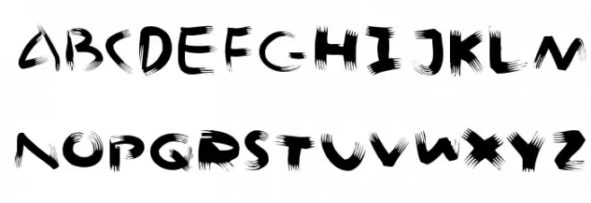 SpikyBrush Font Litere mari