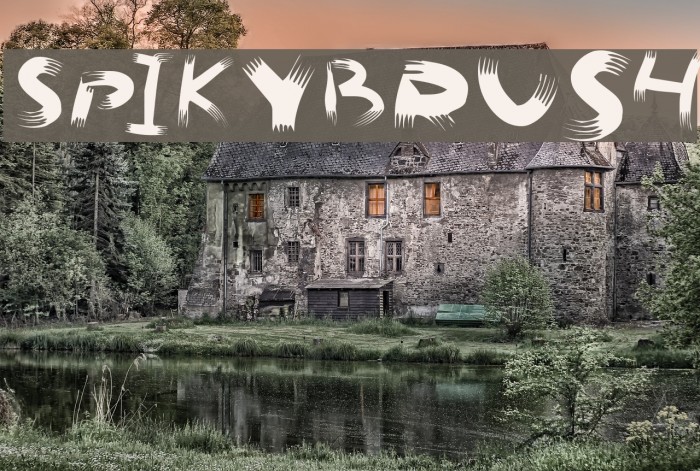 SpikyBrush Font examples
