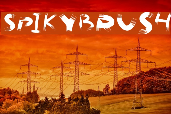 SpikyBrush Font examples