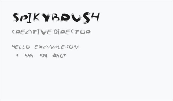 SpikyBrush Business Card