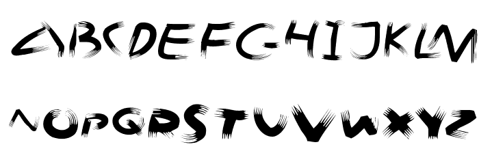 SpikyBrush Font LOWERCASE
