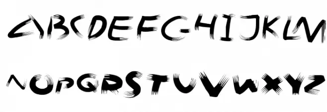 SpikyBrush خط أحرف صغيرة