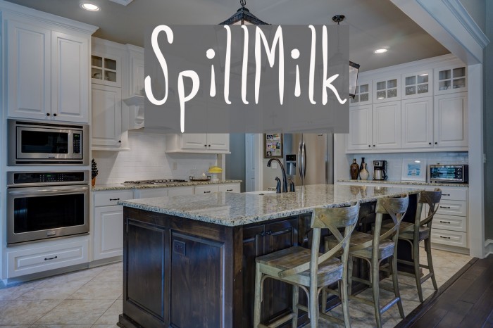 SpillMilk Font examples