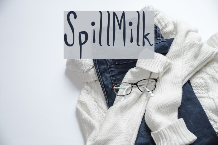 SpillMilk Font examples