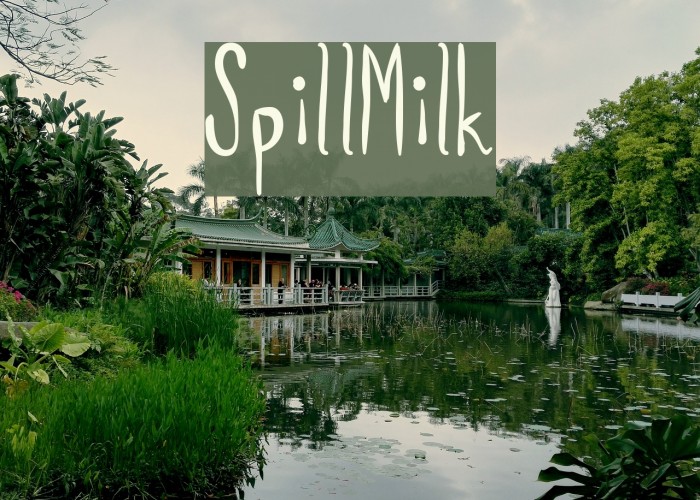 SpillMilk Font examples
