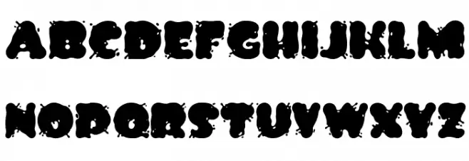 Spilt Ink Schriftart Groß