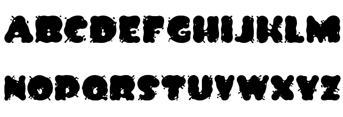 Spilt Ink Font LOWERCASE