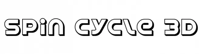 Spin Cycle 3D  Descarca Fonturi Gratis
