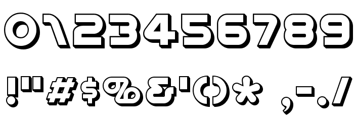Spin Cycle 3D Font OTHER CHARS