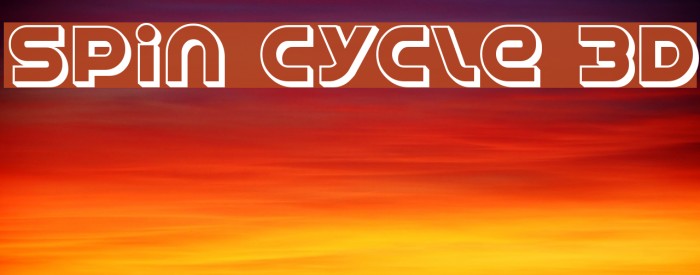 Spin Cycle 3D Font examples