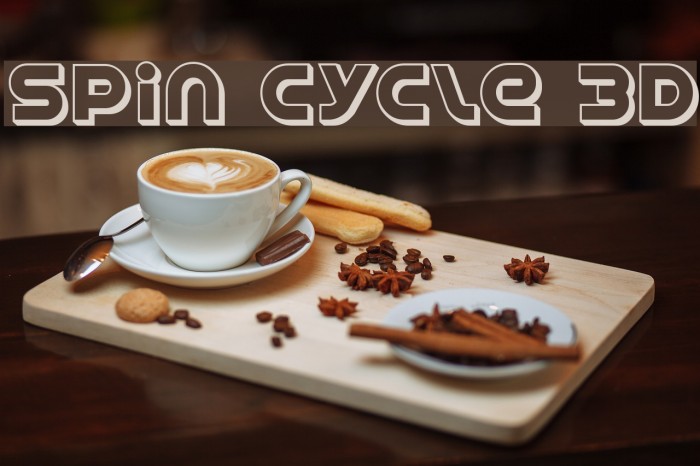 Spin Cycle 3D Font examples