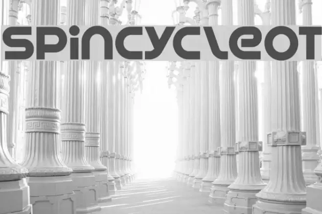 SpinCycleOT Font examples