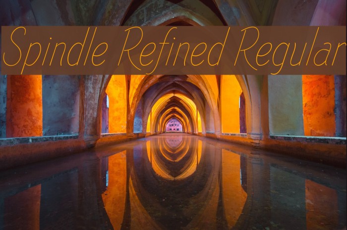 Spindle Refined Regular Font examples
