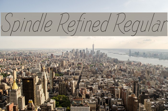 Spindle Refined Regular Font examples