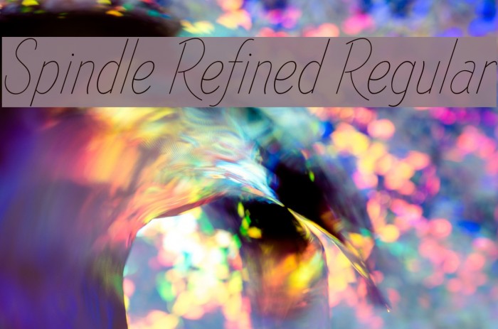 Spindle Refined Regular Font examples