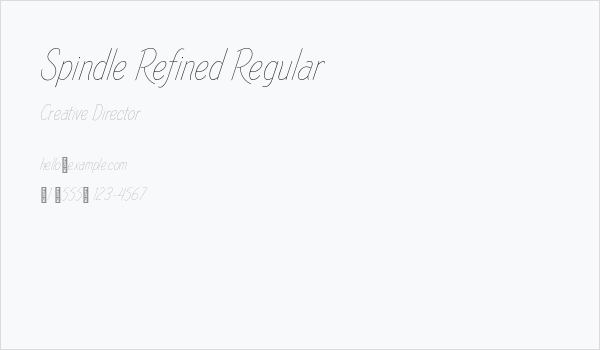 Spindle Refined Regular Business Card