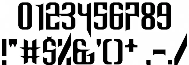 Spinebiting Regular Font OTHER CHARS