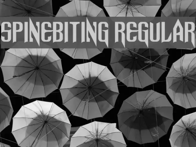 Spinebiting Regular Font examples