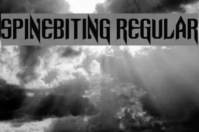 Spinebiting Regular Font examples
