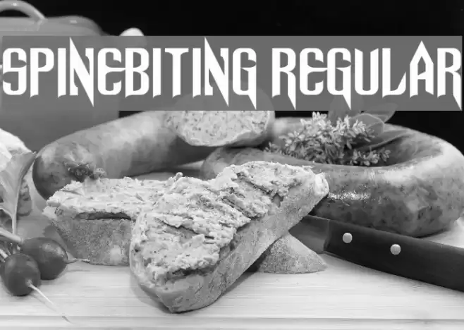 Spinebiting Regular Font examples