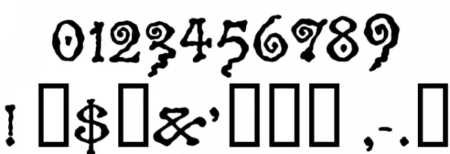 Spinstee Font OTHER CHARS