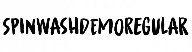 Spinwash DEMO Regular  font caratteri gratis