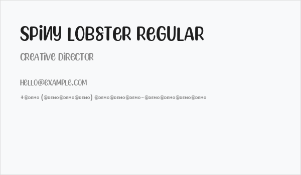 Spiny Lobster Regular Business Card