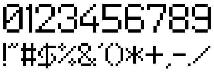 Spiral Bitmap Font OTHER CHARS